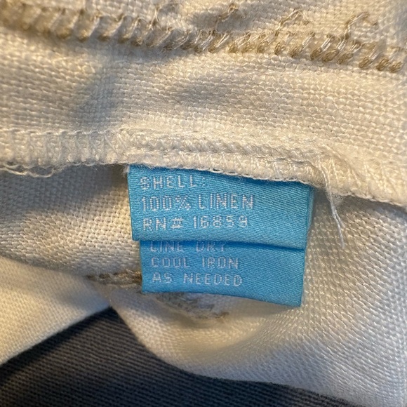 J. McLaughlin Creme Linen Embroidered Shorts — Size M - Picture 3 of 4